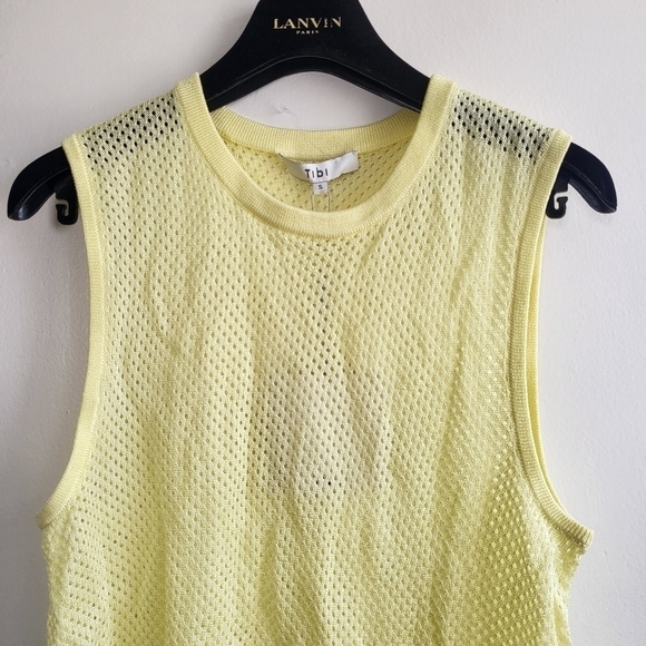 New Tibi SSENSE Men's Exclusive Citron Crispy Viscose Mesh Tank Top NWT Small - Picture 7 of 12